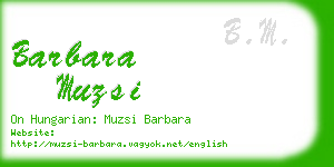 barbara muzsi business card